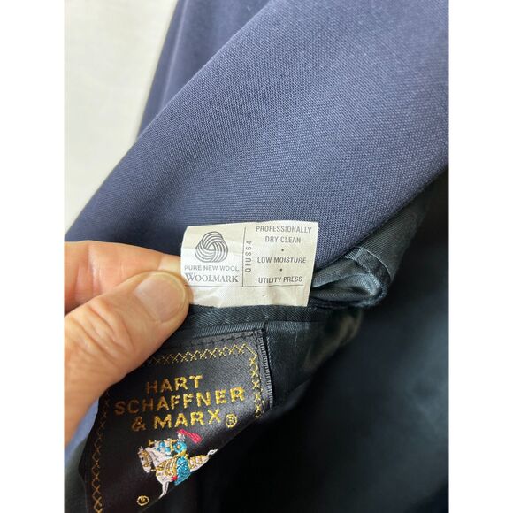 Hart Schafner & Marx Nordstrom Classic Navy Wool Blazer Size 42XL - Picture 10 of 15
